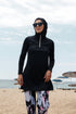 *ONLINE EXCLUSIVE* Marina Modest Swimsuit R1101 - Rivamera Black Pattern