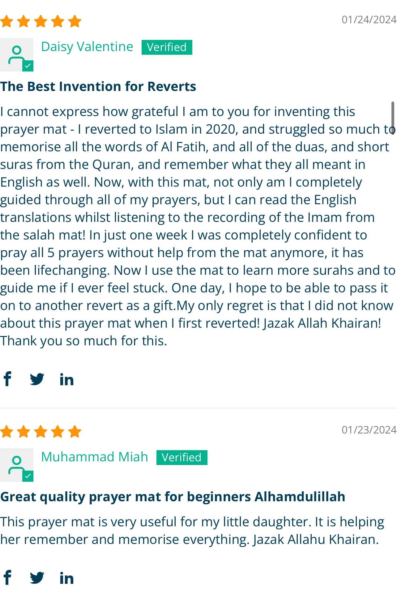 MY SALAH MAT - Adult/ Revert Interactive Prayer Mat