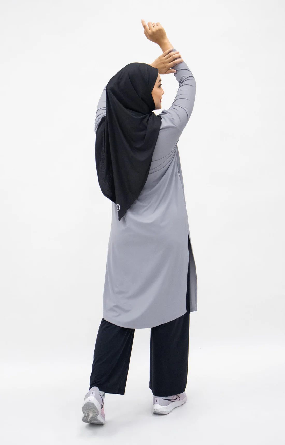 Glowco Ultra Light Active Long Tunic in Dusty Blue