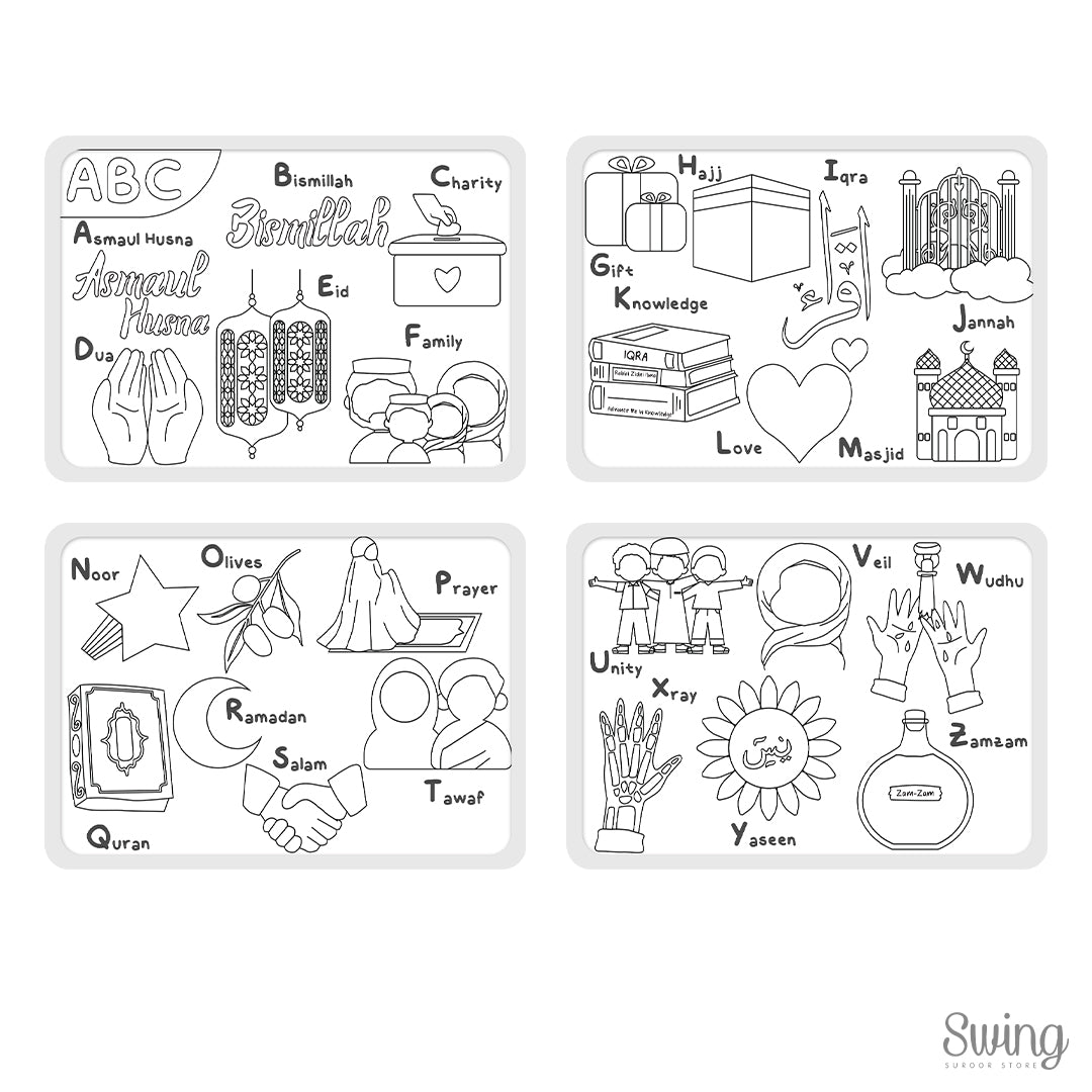 Muslimazing - Colouring Silicone Mat (2 Designs)