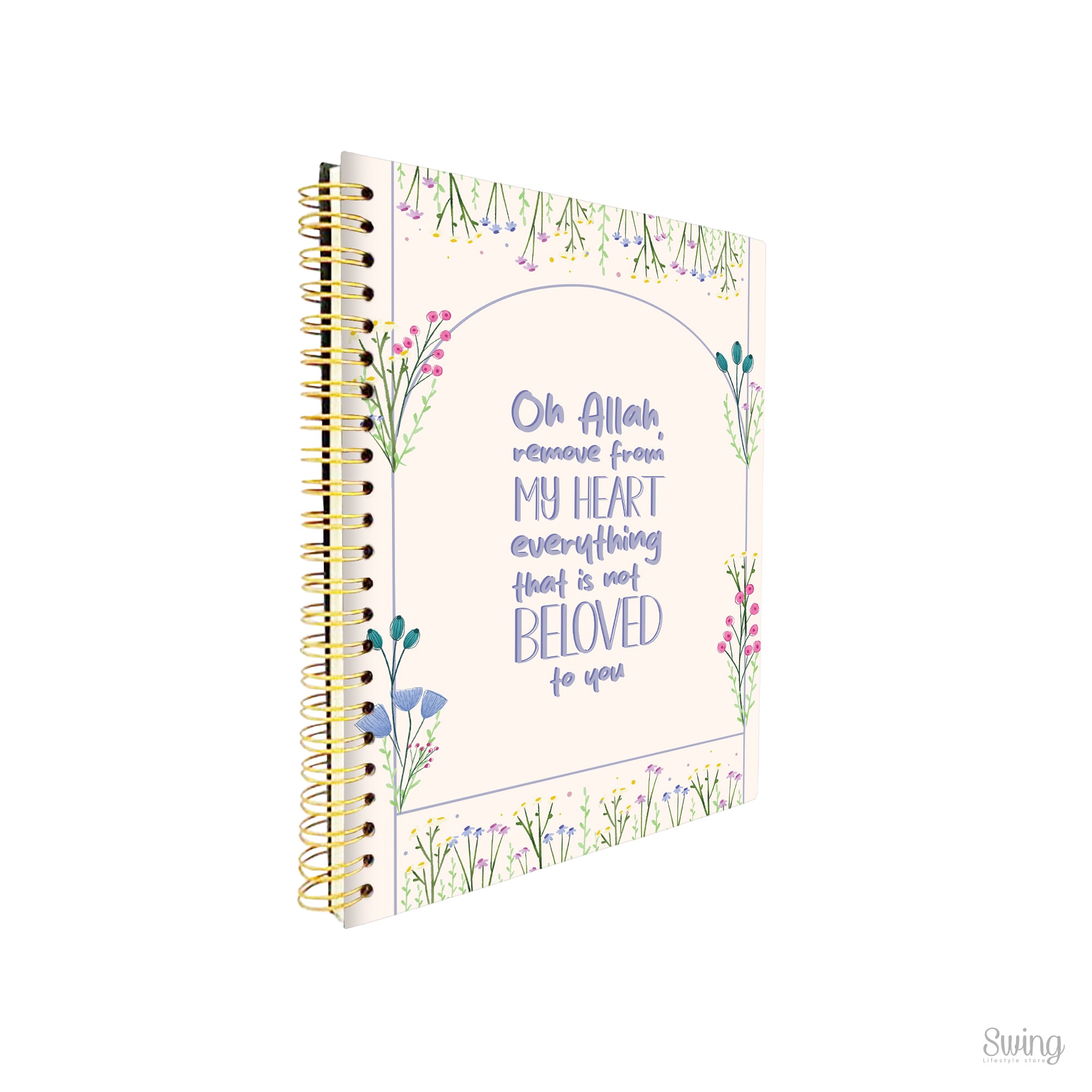 SWING SUROOR - Islamic Wire-O Gold Ring Notebook