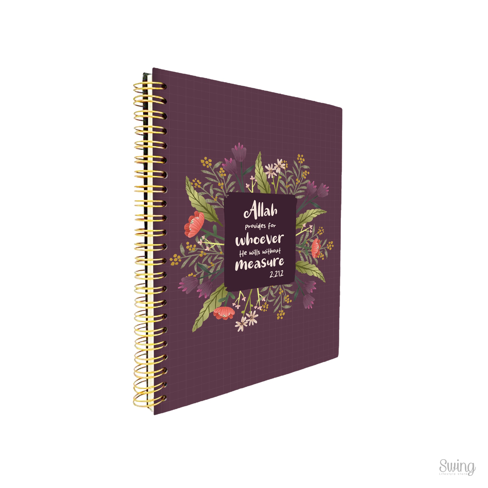 SWING SUROOR - Islamic Wire-O Gold Ring Notebook