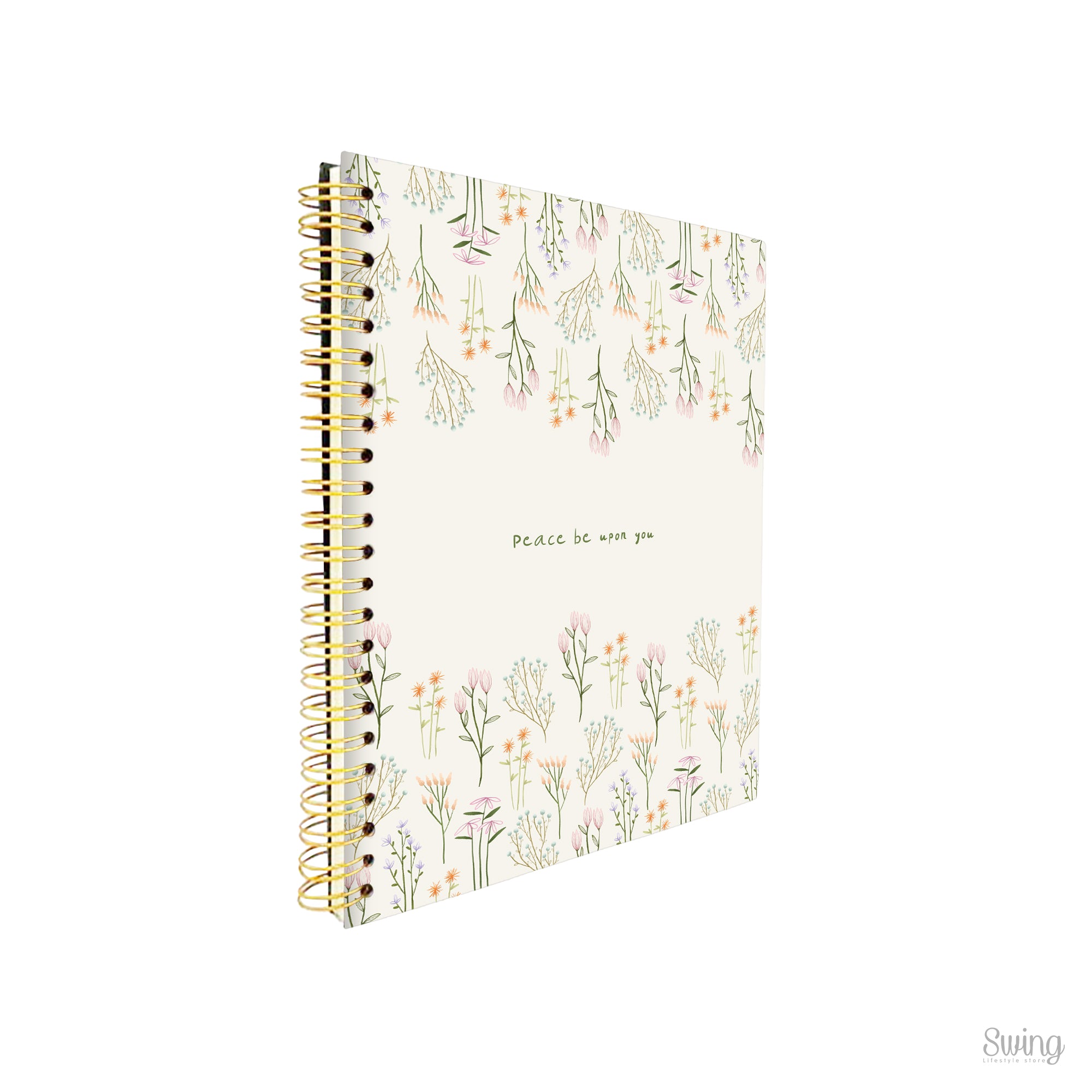 SWING SUROOR - Islamic Wire-O Gold Ring Notebook