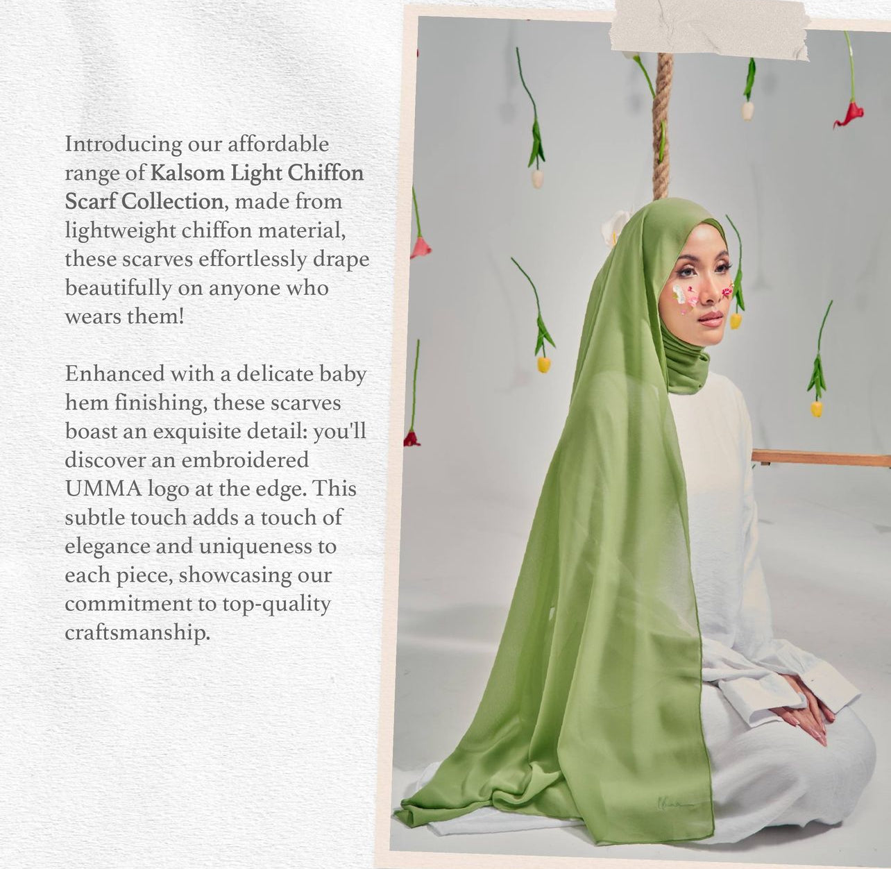 UMMA Kalsom Light Chiffon Scarf