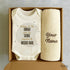 Personalise Newborn Gift Sets : Romper with towel