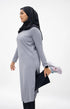 Glowco Ultra Light Active Long Tunic in Dusty Blue