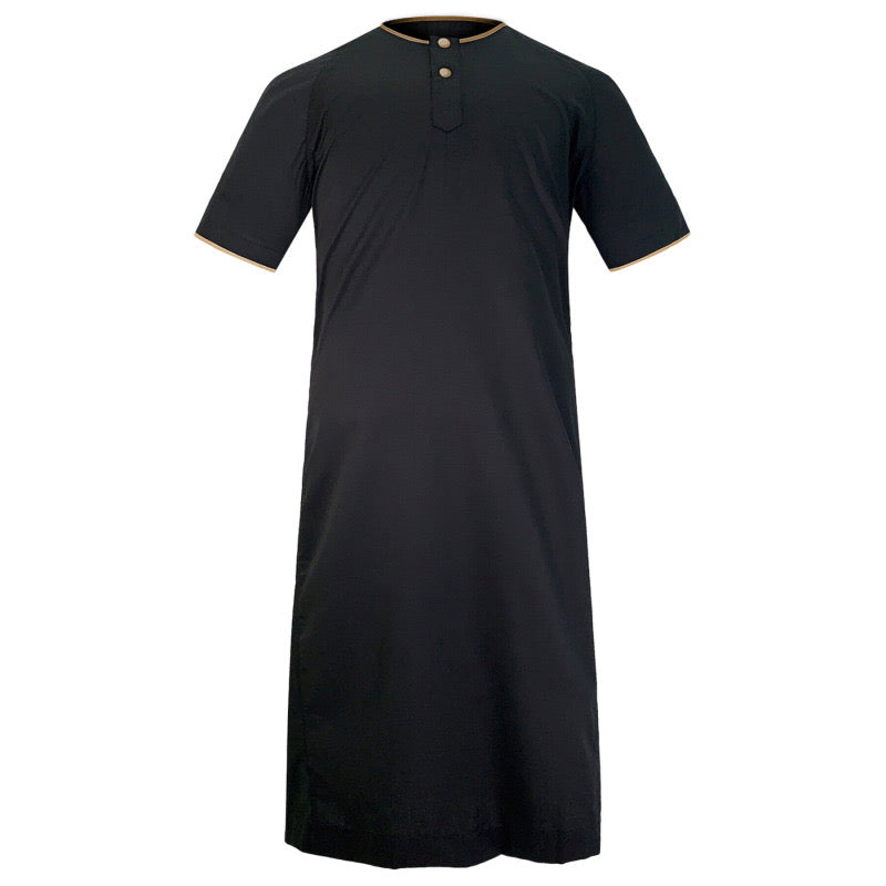 Toobaa Rais Black Sepia – Men’s Short Sleeve Jubah