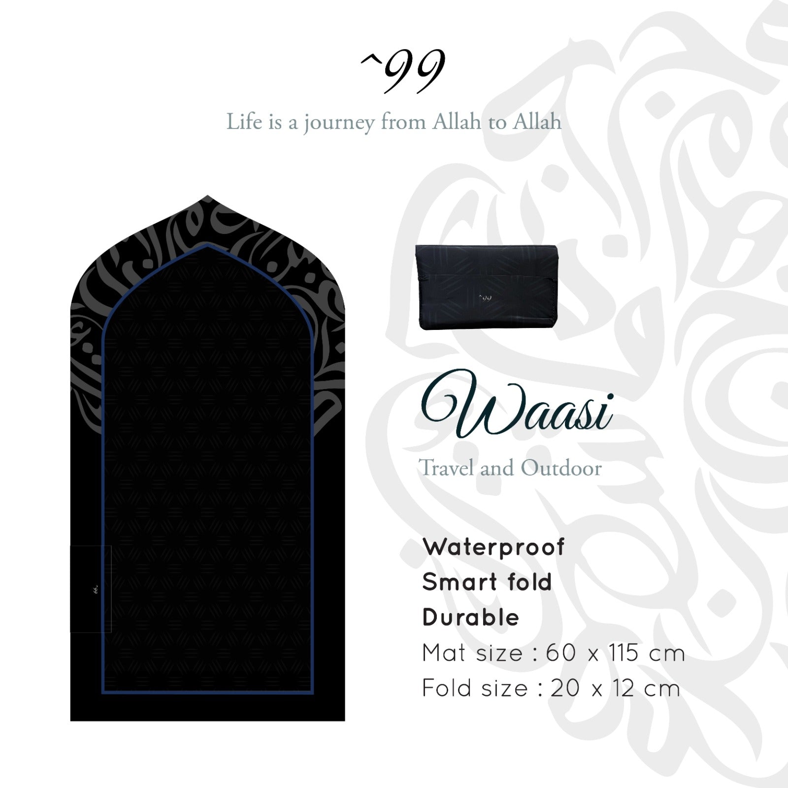^99 Waasi - Travel Prayer Mat