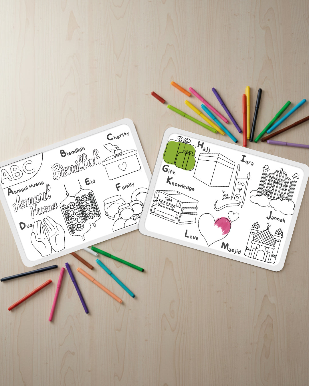 Muslimazing - Colouring Silicone Mat (2 Designs)