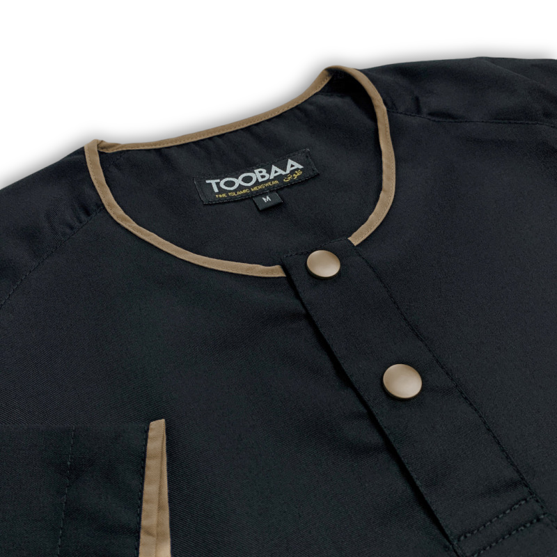 Toobaa Rais Black Sepia – Men’s Short Sleeve Jubah