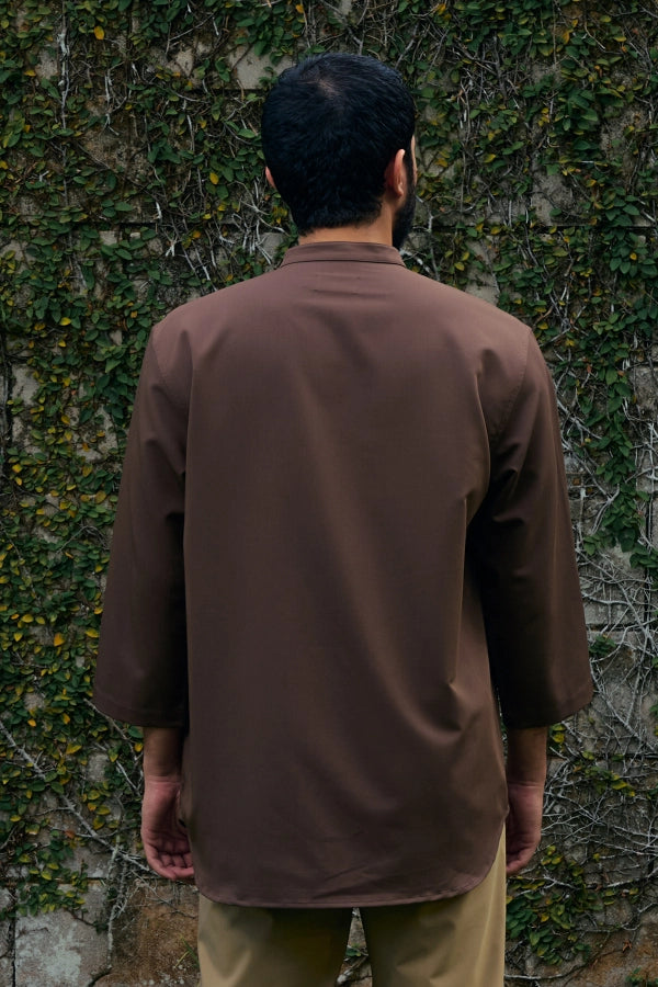 UMMA Kurta Kersani Cekak Musang Brown