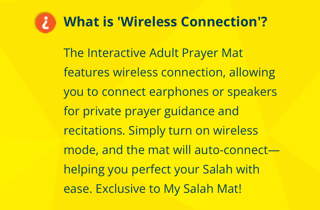 MY SALAH MAT - Adult/ Revert Interactive Prayer Mat