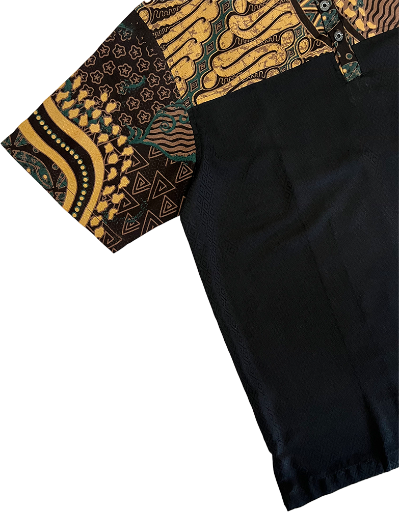 TMW Batik Kurta Men Short Sleeve (T) - Nature Black