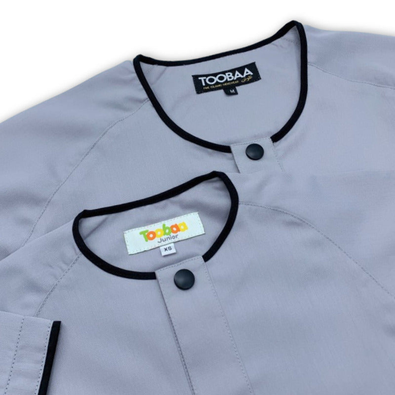 Toobaa Boys Rais Winter Grey - Short Sleeve Jubah