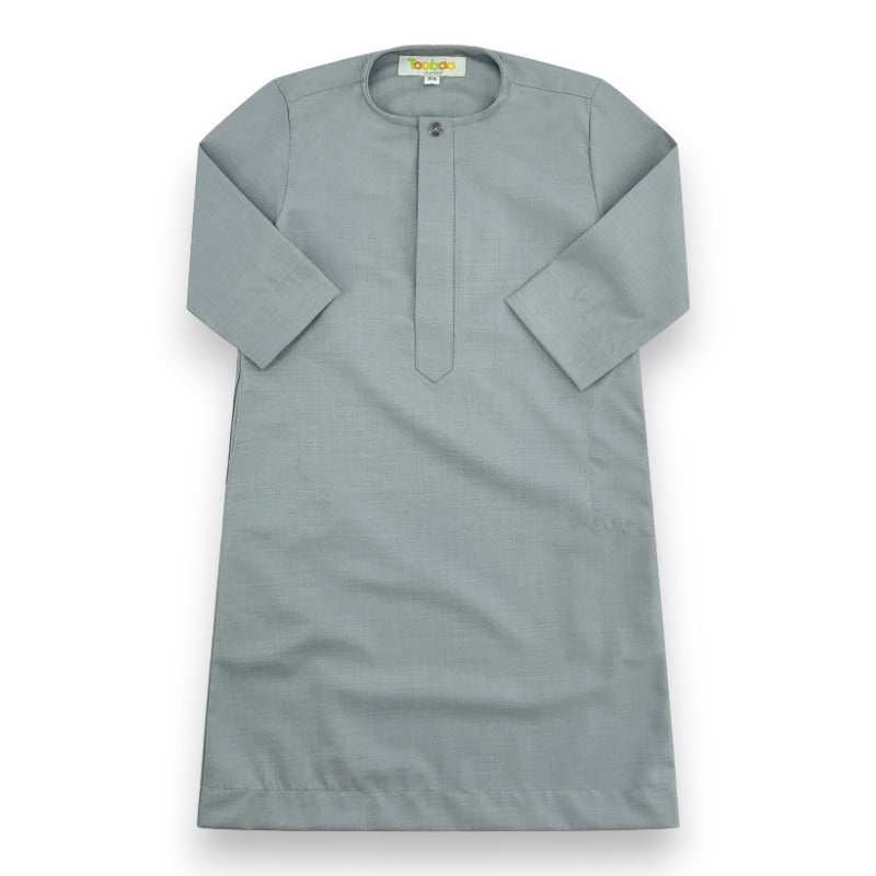 Toobaa Zidan Grey - Boys Premium Jubah