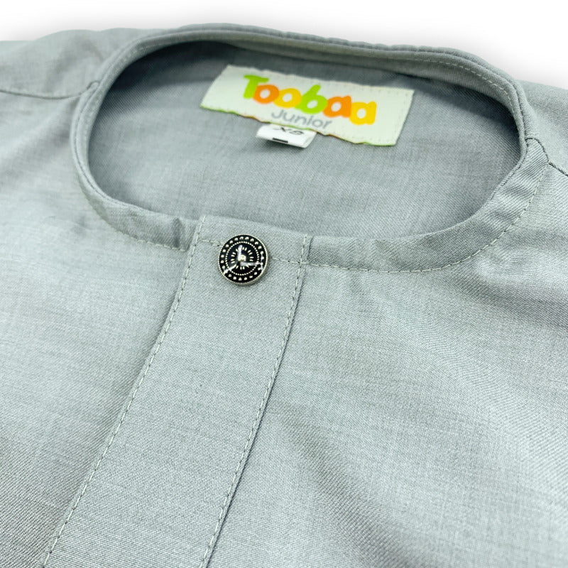 Toobaa Zidan Grey - Boys Premium Jubah