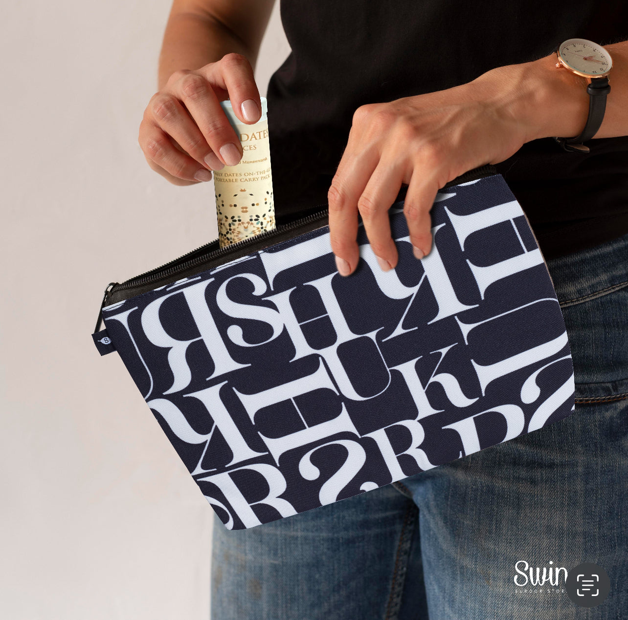 SWING SUROOR - Ajwa Dates On the Go : Pop-top lids. | Black (PRE-ORDER: Receive it in Mid Jan)