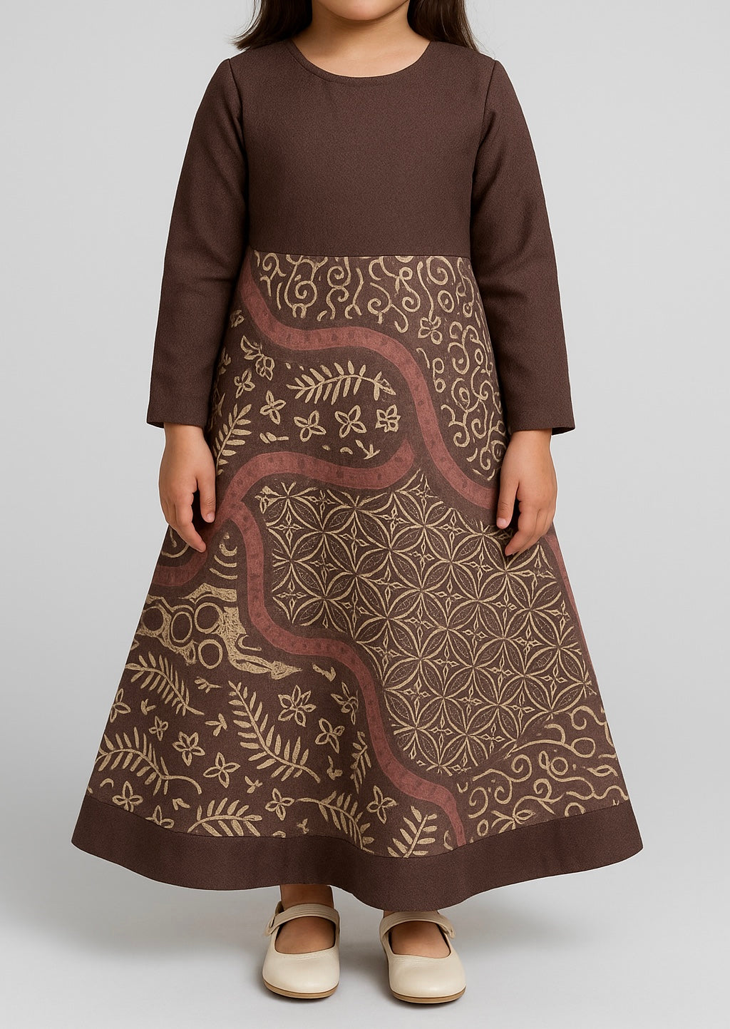 TMW Kids Batik Dress - Purple Mauve