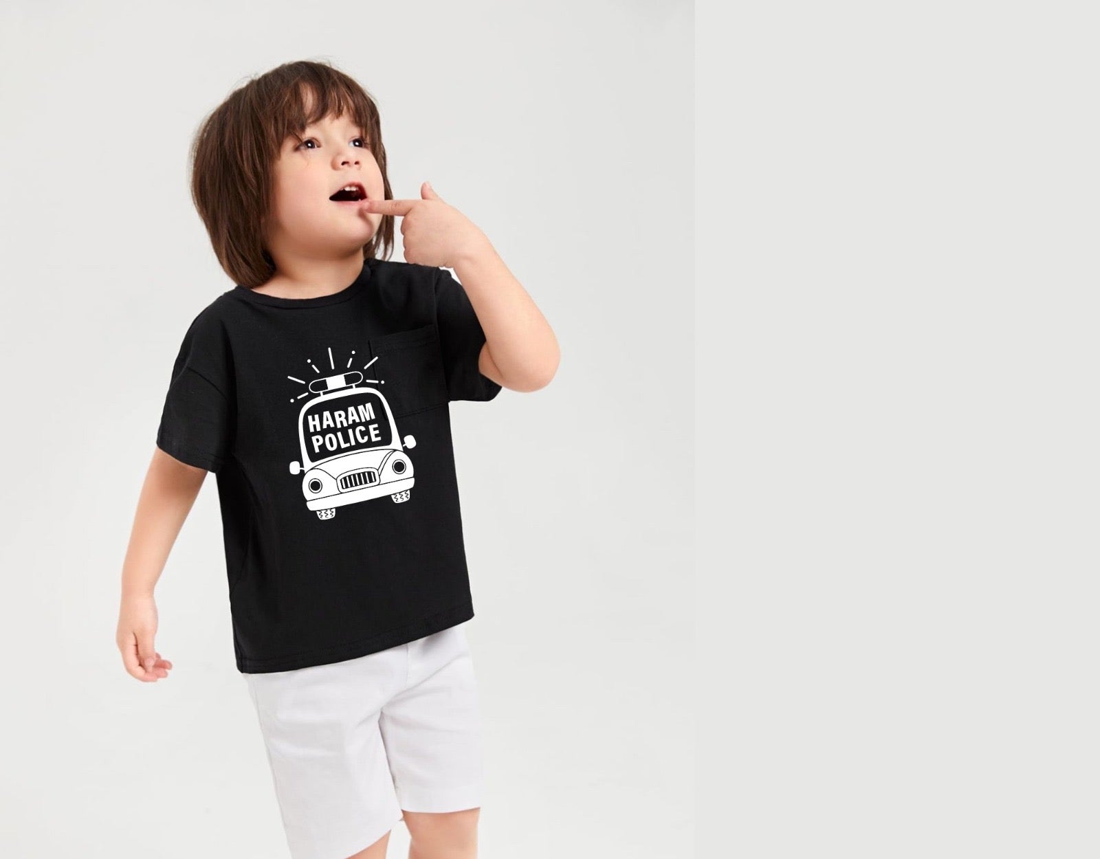 (NEW) Imanhood Kids T-Shirt - Haram Police Black