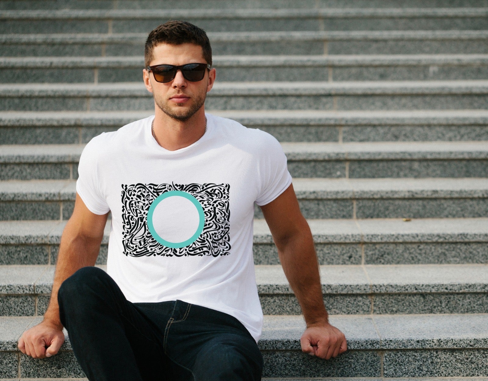 (NEW) Imanhood Short Sleeve - Circle Design White