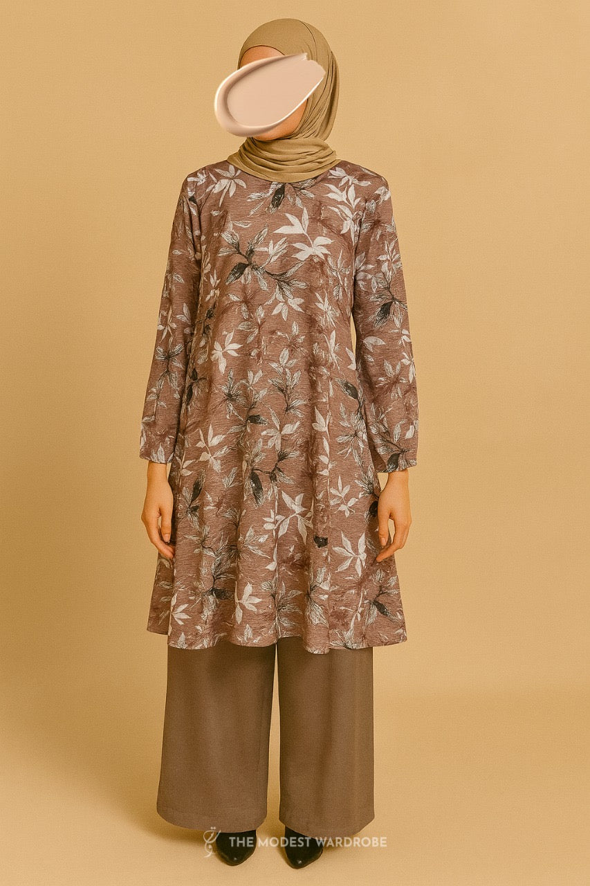 FESA - 503 Linen Polo Printed Blouse N25