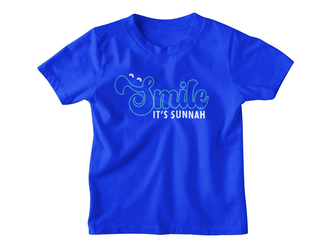 Imanhood Kids T-Shirt - Smile It's Sunnah Navy Blue