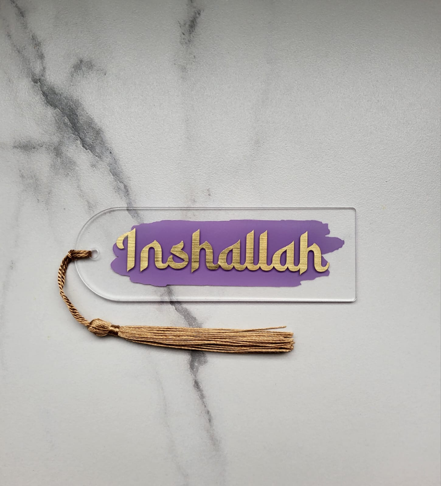 Islamic Acrylic Bookmark with Gold Embellishment