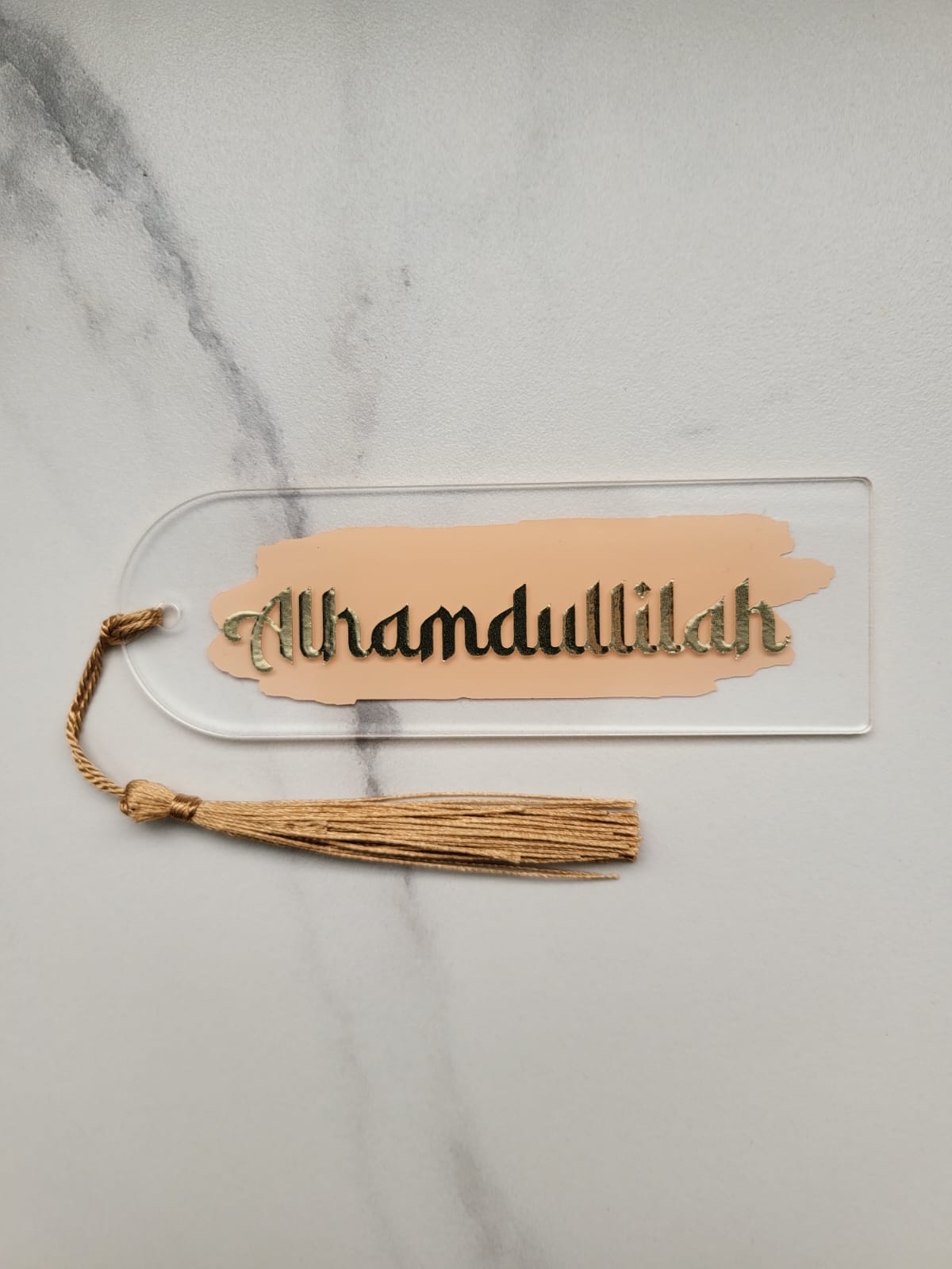 Islamic Acrylic Bookmark with Gold Embellishment