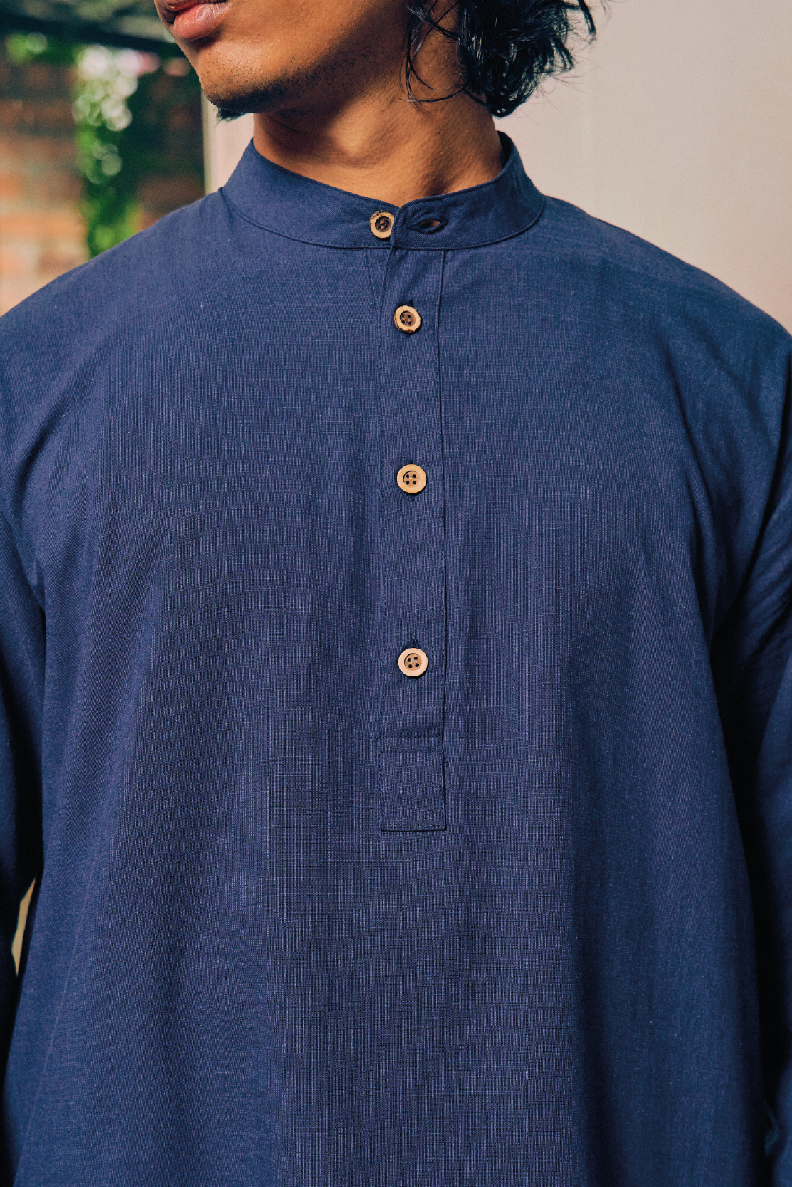 UMMA Kurta Bentara Bakawali Navy Blue (DC)