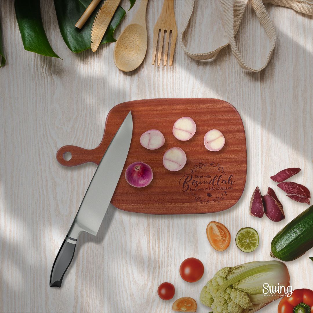 Serve & Chop! Engraved Wooden Serving Board (Medium)