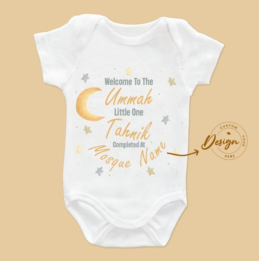 Personalise Newborn Gift Sets : Romper with Swaddle