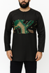 FESA Madinah Cttn Batik Kurta 481 - Mid Green Black (LS)