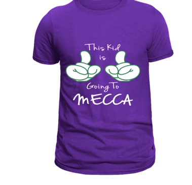 (NEW) Imanhood Kids T-Shirt - This Kid is going to Mecca Purple