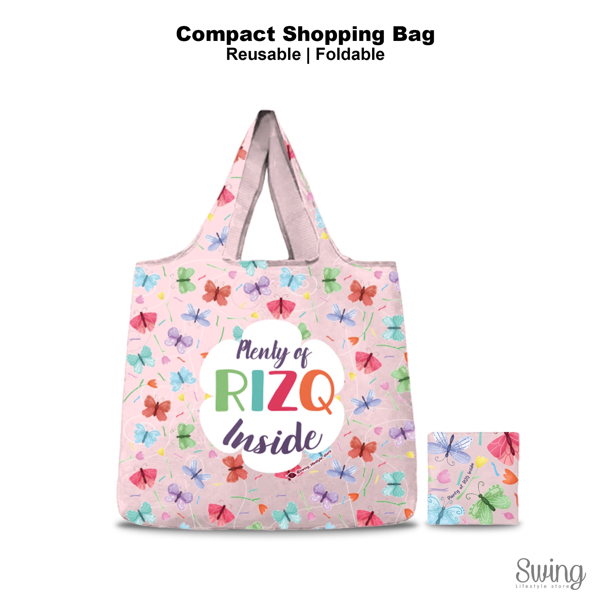 Compact Reusable Shopping Bag (3 Designs)