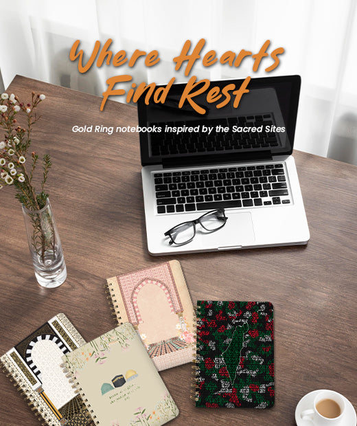 SWING SUROOR - Islamic Wire-O Gold Ring Notebook