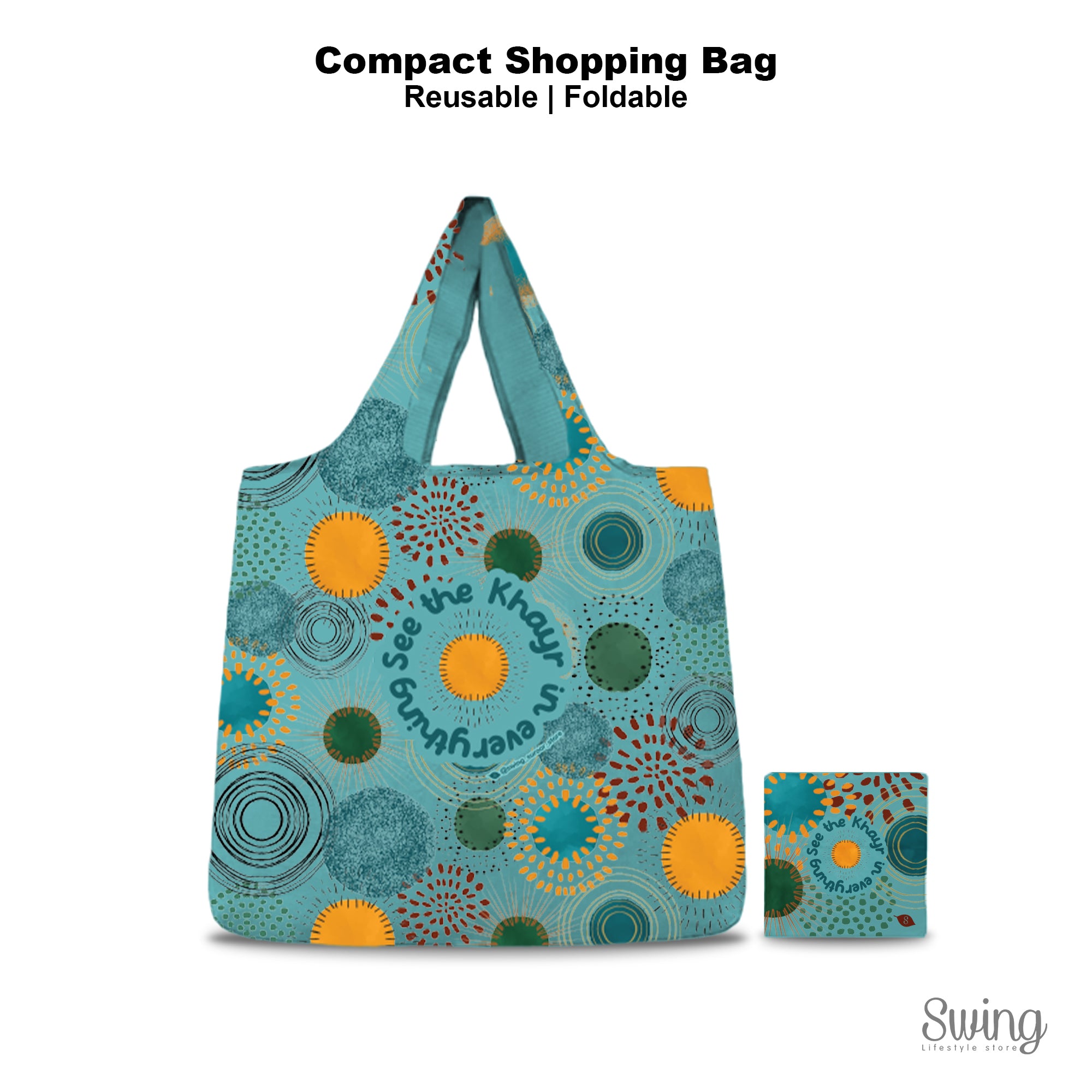 Compact Reusable Shopping Bag (4 Designs)