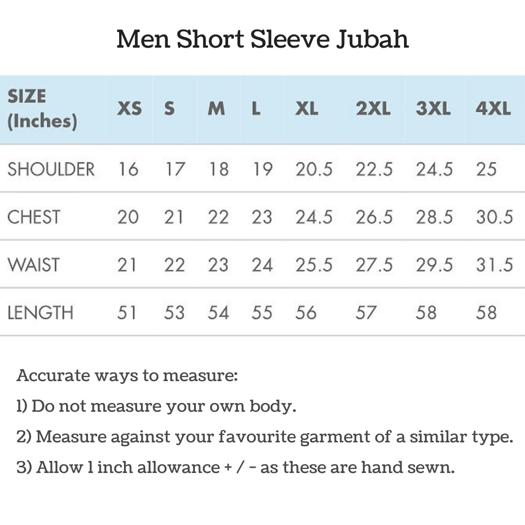 Toobaa Rais Winter Grey – Men’s Short Sleeve Jubah