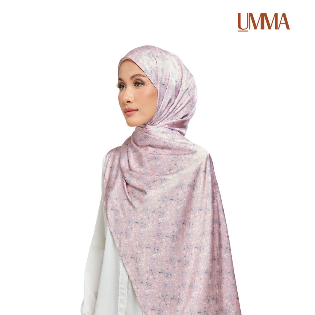 UMMA Canting Printed Satin Silk Scarf