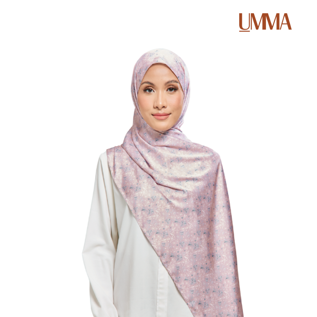 UMMA Canting Printed Satin Silk Scarf