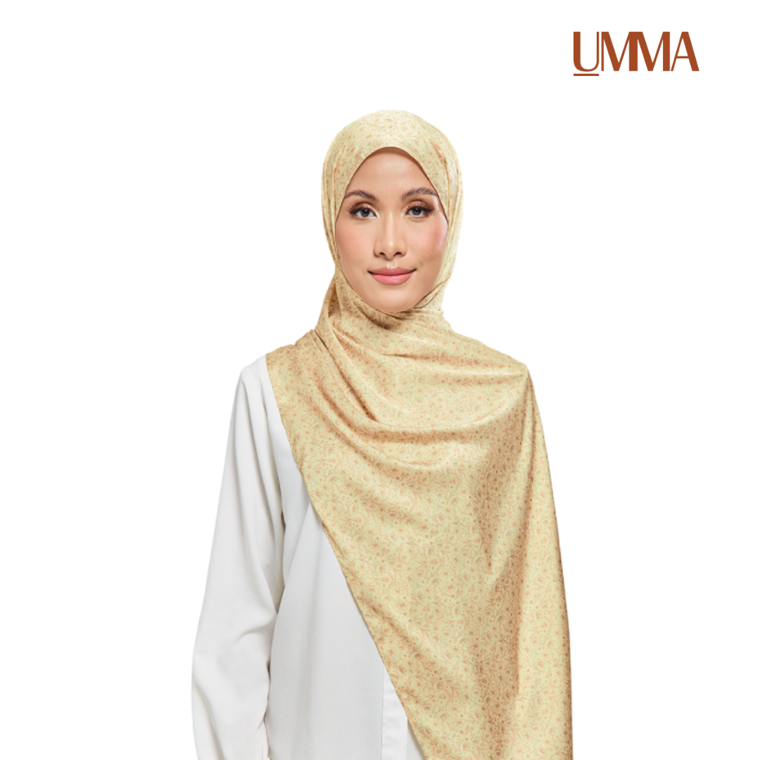 UMMA Canting Printed Satin Silk Scarf