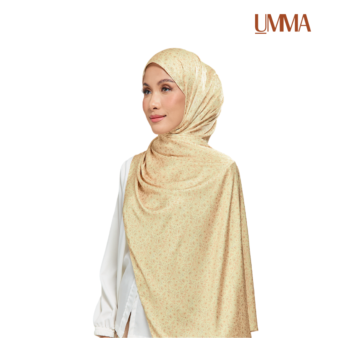 UMMA Canting Printed Satin Silk Scarf