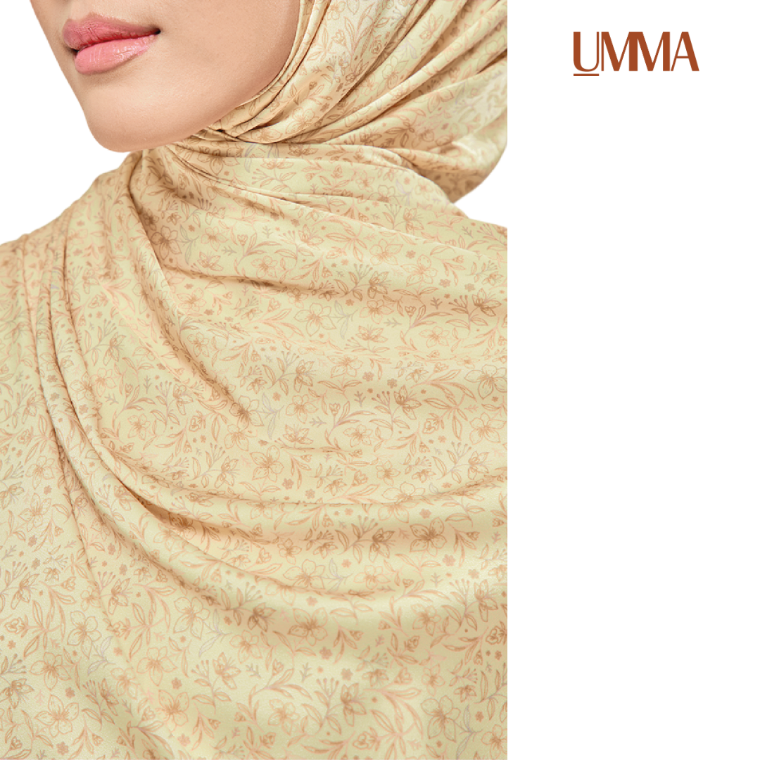 UMMA Canting Printed Satin Silk Scarf