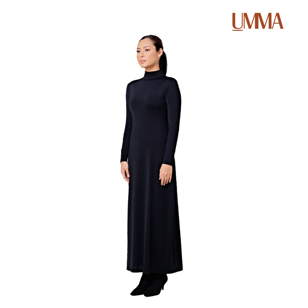 UMMA Inner Dress Turtleneck Long Sleeve in Black