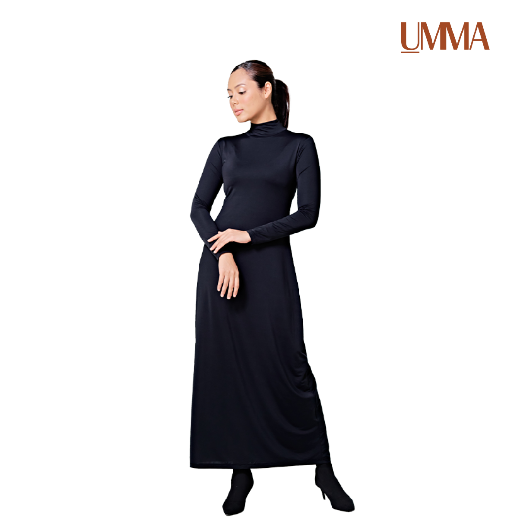 UMMA Inner Dress Turtleneck Long Sleeve in Black