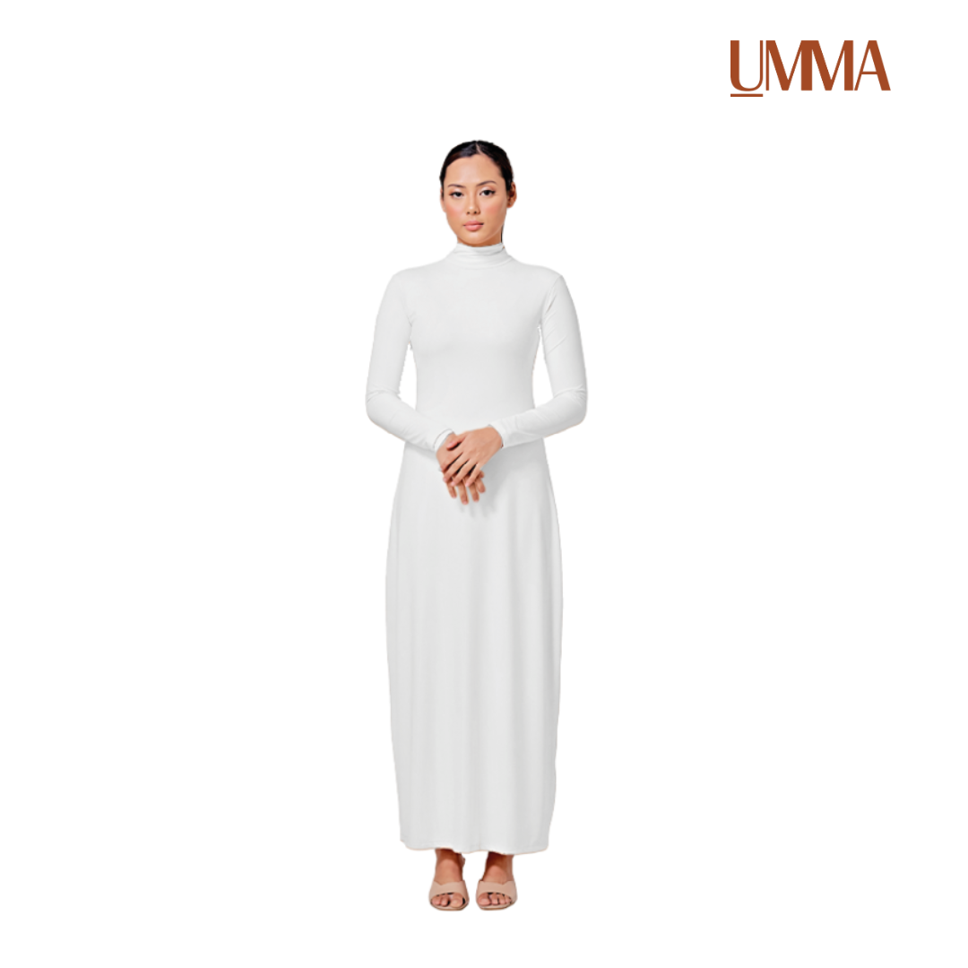 UMMA Inner Dress Turtleneck Long Sleeve in White