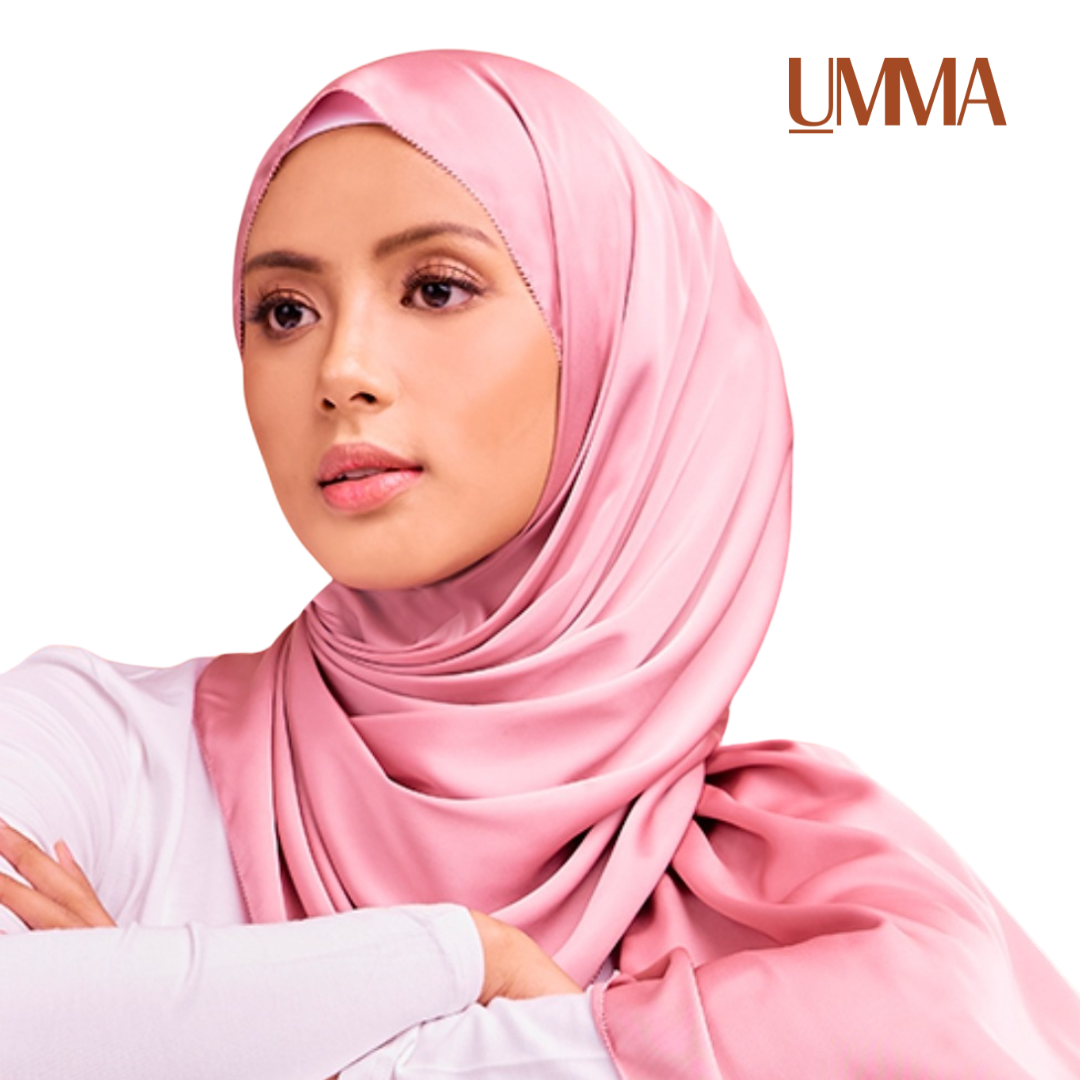 UMMA Nour Satin Silk Scarf (10 Colours)