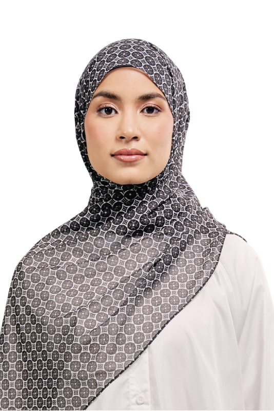 UMMA Geometria Printed Chiffon Scarf