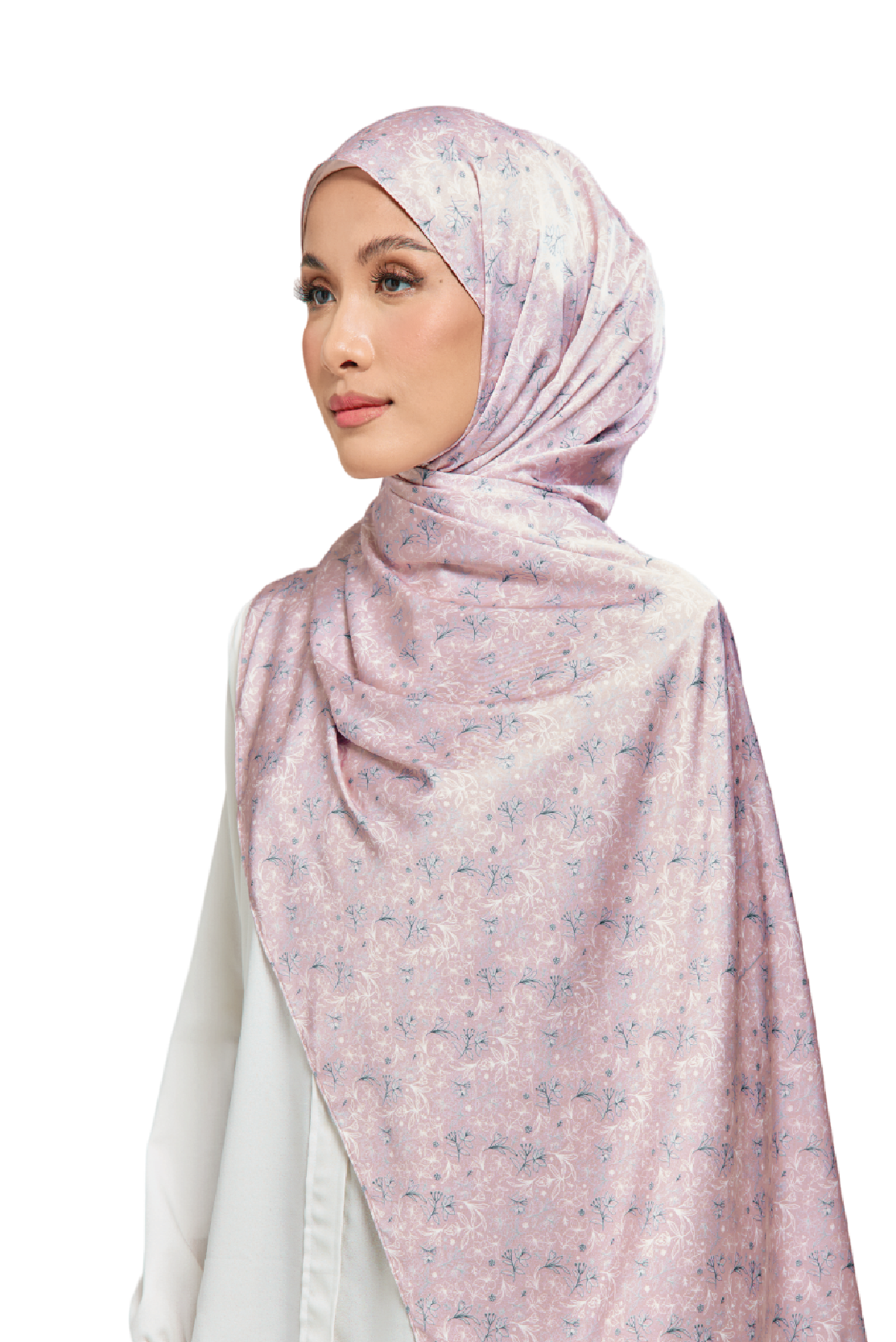 UMMA Canting Printed Satin Silk Scarf