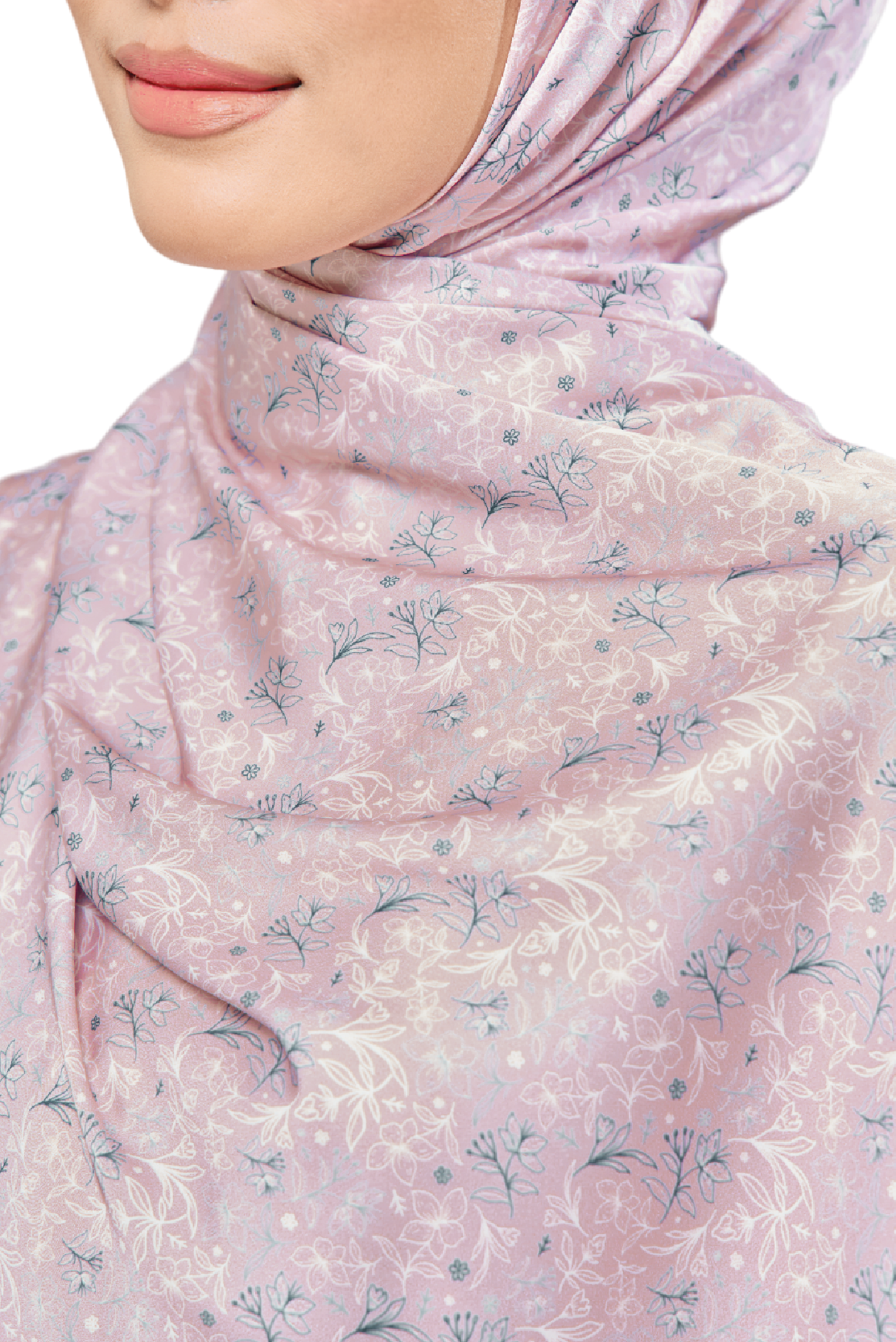 UMMA Canting Printed Satin Silk Scarf