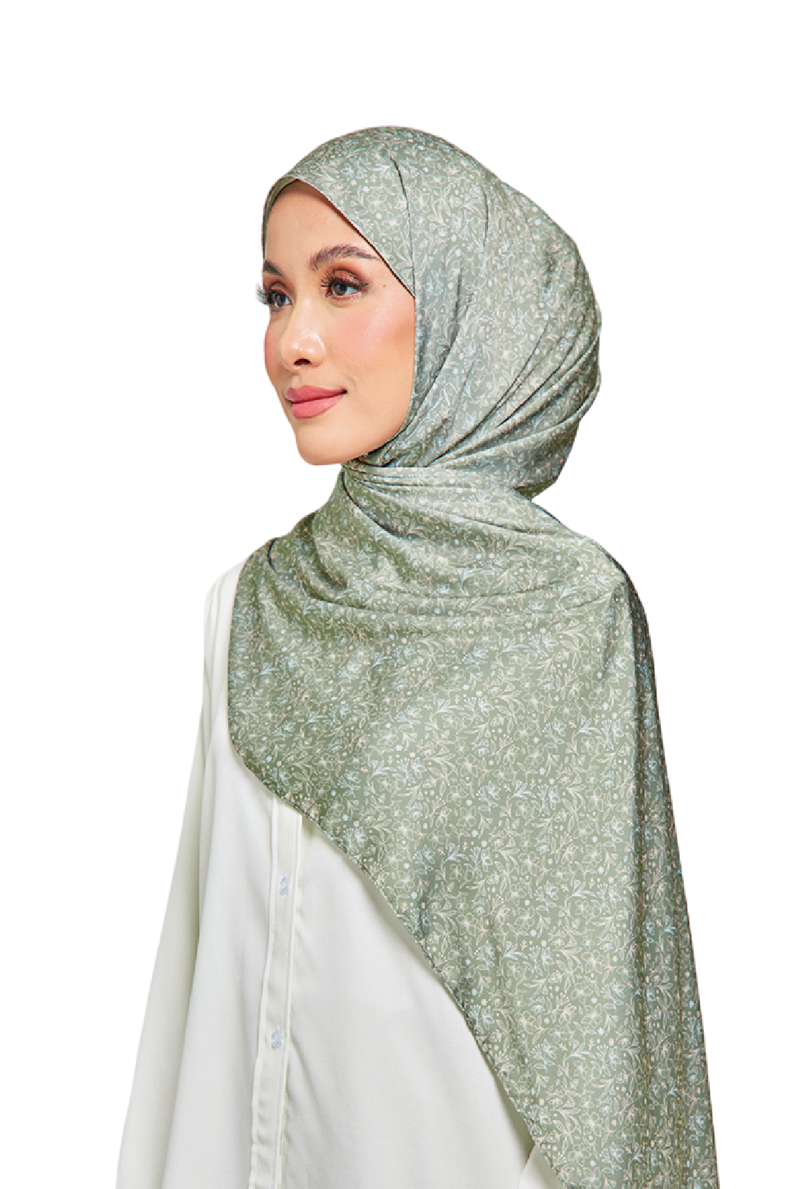 UMMA Canting Printed Satin Silk Scarf